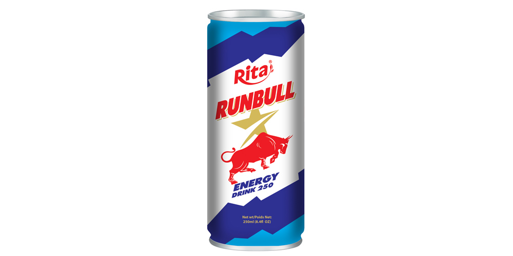 runbull energy 250ml tin can from RITA US