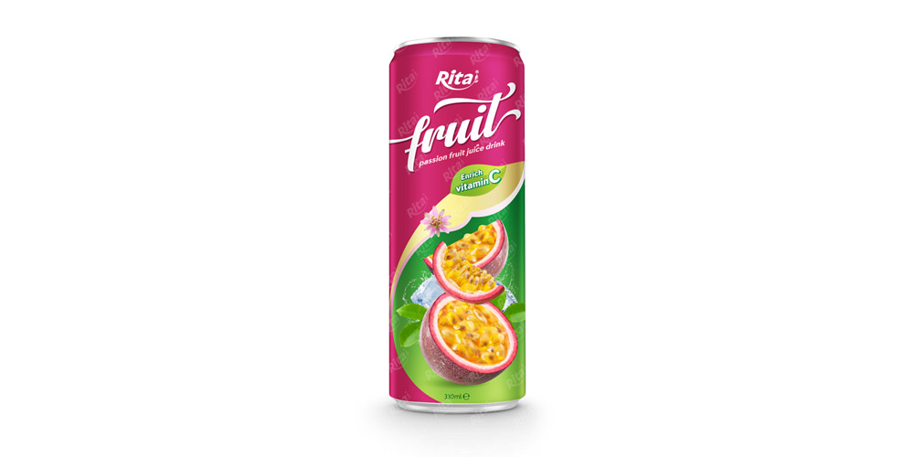 passion fruit juice enrich vitamin C 320ml tin can