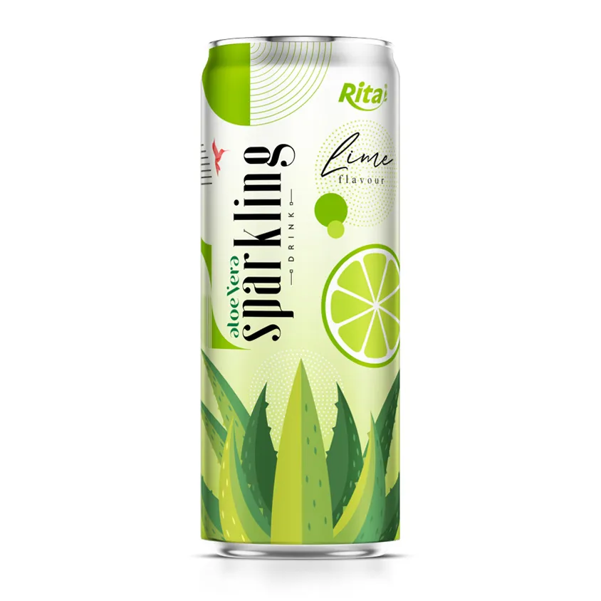 wholesale aloe vera juice sparkling lime flavor drink