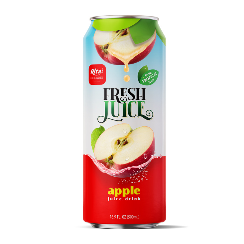 500ML CAN FRUIT JUICE WITH APPLE FLAVOR