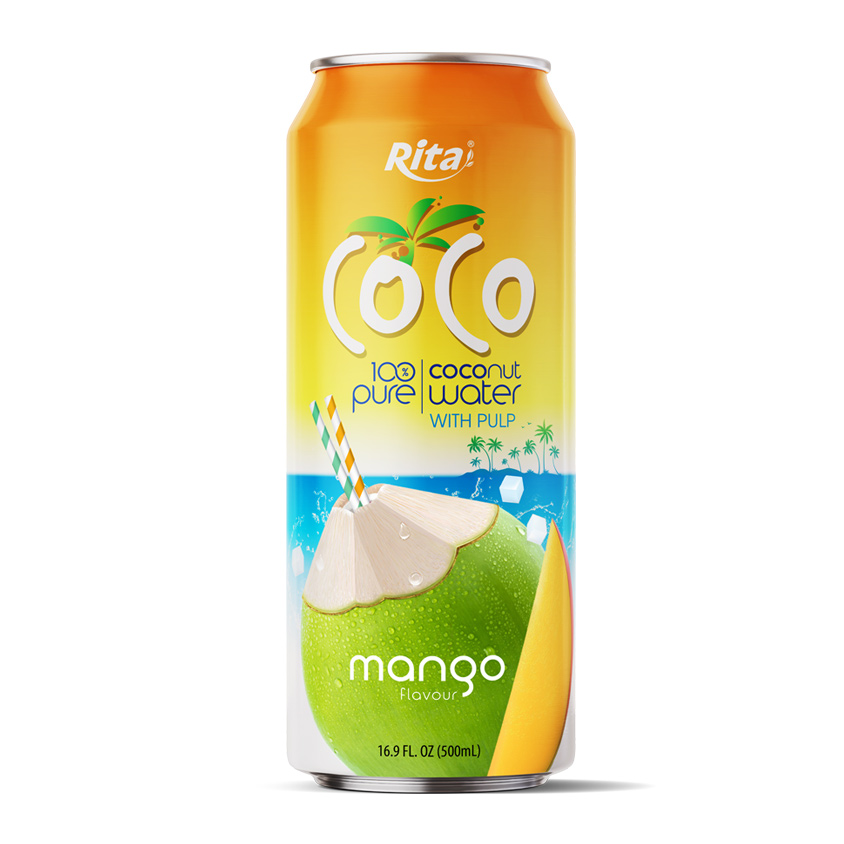 pure Coconut water with Pulp and mango flavour