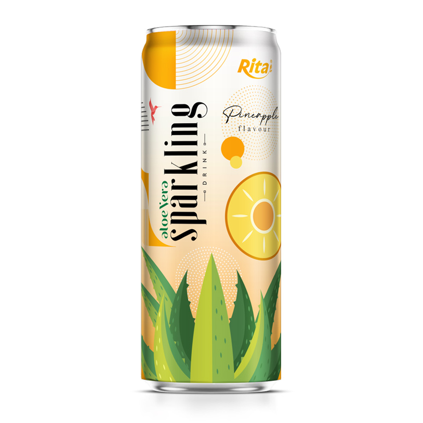 aloe vera juice sparkling pineapple flavor drink