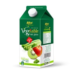 Mix tropical fruit juice with vegetable 750ml Paper box