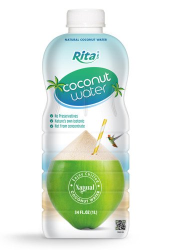 Rita Natural Coconut Water 1L PP Bottle – Circle Shape Design