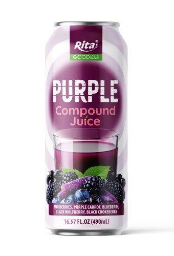 Rita Purple Compound Juice Mulberry Blueberry 490ml Can